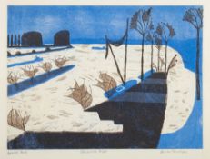 * Julian Trevelyan [1910-1988]- Chiswick Mall,:- etching in colours, Artist's Proof,
