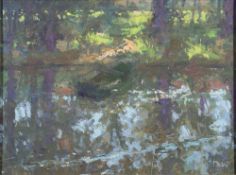 * Oliver Byrne Warman [b.1932]- The Old Punt; River Dronne, Flood.