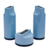 Ettore Sotsass for Habitat three 'Fischietto' vases: each of whistle-shaped form comprising a pair