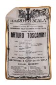 Toscanini's Concert a Fornasetti dish: of rectangular form and celebrating the inaugural post war