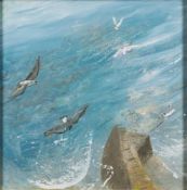 * Winifred Nicholson [1893-1981]- Sea Break (1970),:- oil on board, 58 x 58cm. * Provenance.