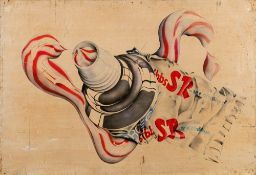 * Michael English [1941-2009]- Gibbs SR Toothpaste,:- lithograph laid on board 61 x 89cm.