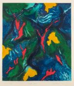 * John Hubbard [1931-2017]- Water Garden - lithograph, numbered 10/100 signed,