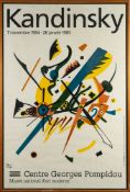 Kandinsky Exhibition Poster,:- Centre Georges Pompidou, November 1984 - January 1985, 150 x 99cm.