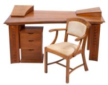 David Binnington Savage [1949-2019], a fine walnut desk,