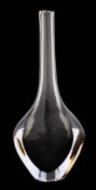 Nils Landberg for Orrefors a 'sommerso' vase: of paddle-shaped form,