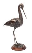 *Gordon Griffiths, a metal study of a bar-tailed godwit: signed Griffiths, 92 to the base,