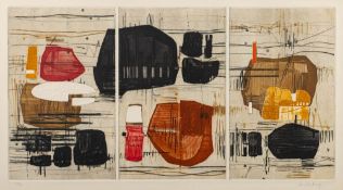 * Jacqueline de Champvallins [Contemporary]- Homage a Gershwin,:- etching with aquatint,