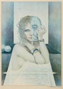 * Armando Bardinelli [1908-2003]- Behind The Mask,:- colour print, signed in ink bottom right,