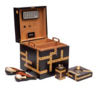 Martin Lane a stained sycamore crossword humidor,
