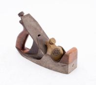 A Norris No.50 smoother : mahogany infill and closed handle, Robert Sorby, Sheffield iron.