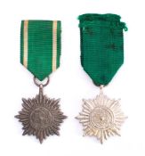 A Third Reich period Russian Volunteers Medal without swords: with ribbon and a Russian Volunteers