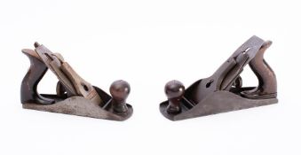 A Stanley No 4. Bailey jack plane: with grooved sole, together with a Stanley No.