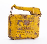 A Shell petrol can, together with an Esso petrol can and a,