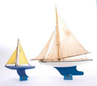 Star Yacht, a painted wood pond yacht: 