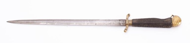 A 19th century continental dagger by Beckman: the straight double edged blade stamped as per title,