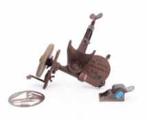 A Niagara No11 'The Carborundum' 3 inch hand crank grinding wheel,