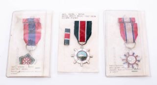 Chinese Naval Merit Medal: Naval Distinction Medal and Naval Achievement Medal. (3).