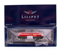 Liliput (by Bachmann) HO L112404 Diesel Lok MAK SBB, EP.V: central cab in red.