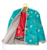 Three 20th century Chinese silk jackets: together with a late 19th/early 20th century floral