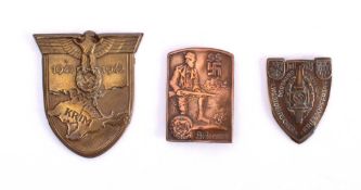 A WWII German Army/Waffen -SS Krim Campaign shield: together with a German War Victims Shield (1st