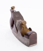 A Norris steel soled smoother: with mahogany infill and closed handle, Norris iron stamped en suite.