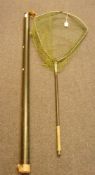 A Hardy 'The C C de France' split cane rod: in two section in canvas nag,