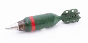A deactivated 3 inch British Army mortar bomb: * Notes Militaria artefacts are reproduced in