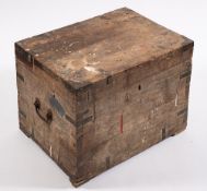 A brass bound carpenter's chest: 42 x 56 x 40cm.