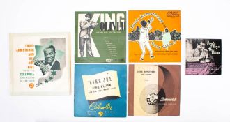 USA ORIGINAL/ EARLY JAZZ Six records: - Four Louis Armstrong early issue Albums in 12 inch,
