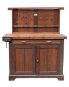 An early 20th The 'Compactum' Tool Chest by Marples: with rising tool rack with enamel maker's