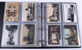 An album of Somerset postcards: including pageants and topographical, approx 128 cards.