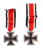 Two Third Reich period 1939 Iron Crosses: 2nd Class (2).
