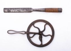A steel trammel by Willy & Russell Mfg, Co, Mass,