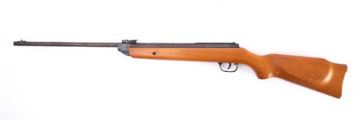 A Milbro G20 .22 calibre air rifle: on a plain beech stock.