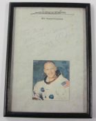 Buzz Aldrin (1930-) A signed MV Cunard Countess notepaper: 'To Alan. With Best Wishes...