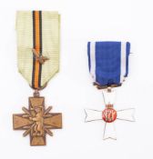 A Norwegian King Haakon VII Freedom Cross: in silver and enamel, stamped J Tostrup, 925,