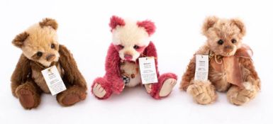 Three Charlie Bears 'Minimo' Collection bears designed by Isabelle Lee:'Blossom' 492/2000,