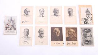 A collection of WWI period postcards of German and British military generals: including Gough,