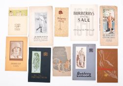 A group of fourteen early 20th century Burberry catalogues,