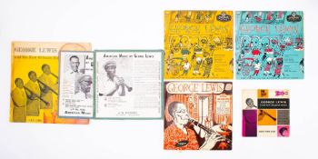 USA ORIGINAL/ EARLY JAZZ Seven George Lewis albums: - one 12 inch,