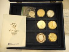A collection of coins: including two 1oz 1998/1999 silver £2 coins with 1996 silver £1 coin,