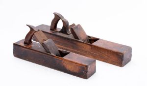 A 21 inch beech jack plane by G Davis, Birmingham: and a 16 inch beech jack plane also by G Davis,