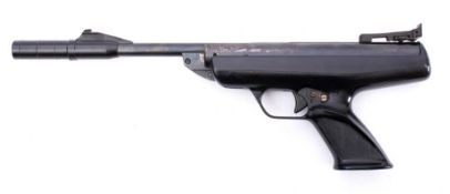A BSA Scorpion .177 calibre air pistol: two piece black plastic grip.
