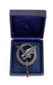 A Luftwaffe Radio Operator and Air Gunner badge by W Deumer: in case of issue.