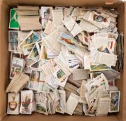 An accumulation of various loose cigarette cards: mostly Wills, Players and others,