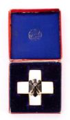 A German Red Cross Merit Cross: the pin stamped Gebr.