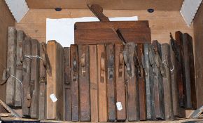 A group of seventeen beech moulding planes by W Greenslade,