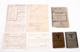 A collection of Third Reich period documents relating to the military service of Johann Wierer: