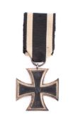 An Imperial German 1914 Iron Cross: 2nd Class, with ribbon, unmarked.